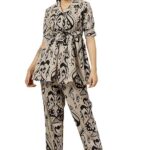 Women Ivory Print Baroque Pure Cotton Co-ord Set