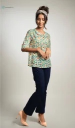 Sky Blue Flower Top - Image 4